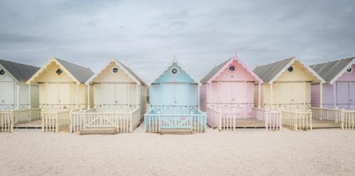 Pastel Beach Huts -Jean Brooks	